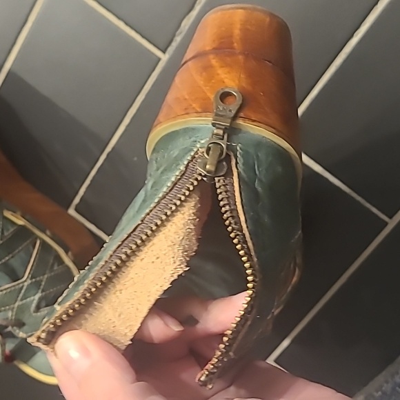 Bed Stu Shirin F399046 Womens Green Leather Zipper Platforms Sandals size 10 - Picture 4 of 9